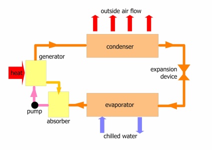 Diagram of absorption process